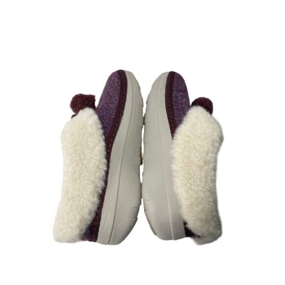 Fit Flop Loafer Women's Size 5 Purple White Loaff Snug Pom Slippers - Picture 8 of 15